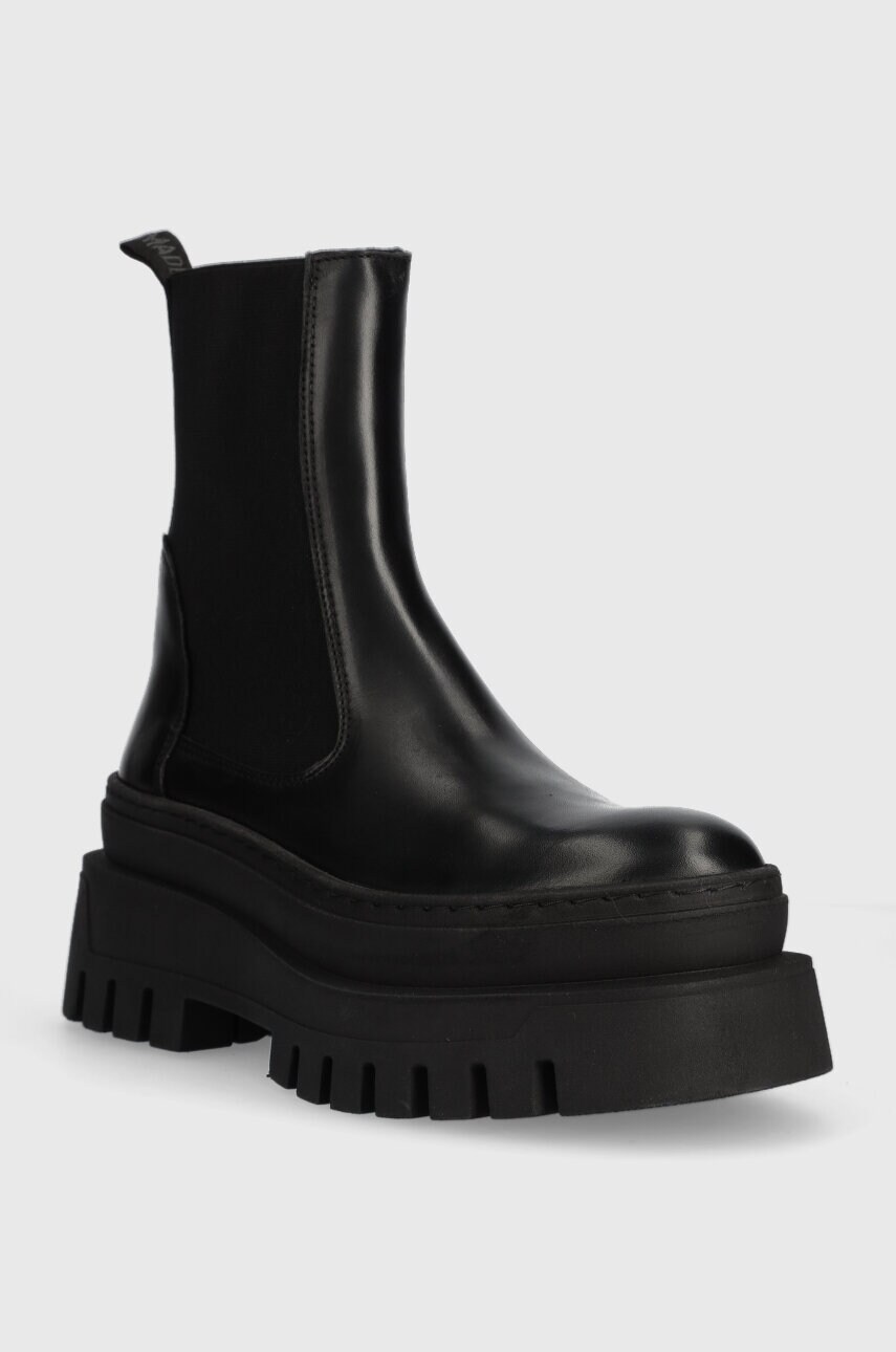 Шкіряні черевики Steve Madden Cassandra жіночі колір чорний на платформі SM11002679