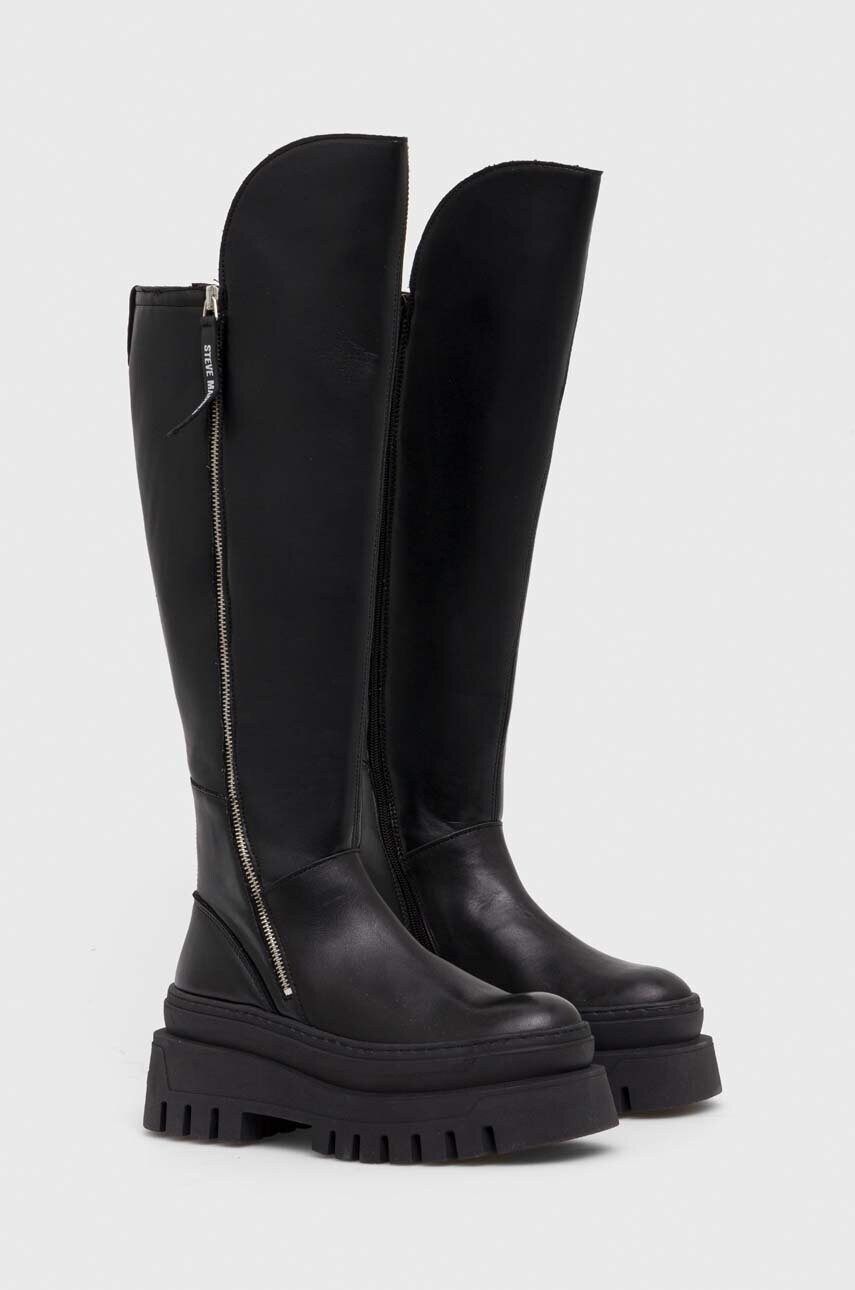 Чоботи Steve Madden Chayenna жіночі колір чорний на платформі SM11002684