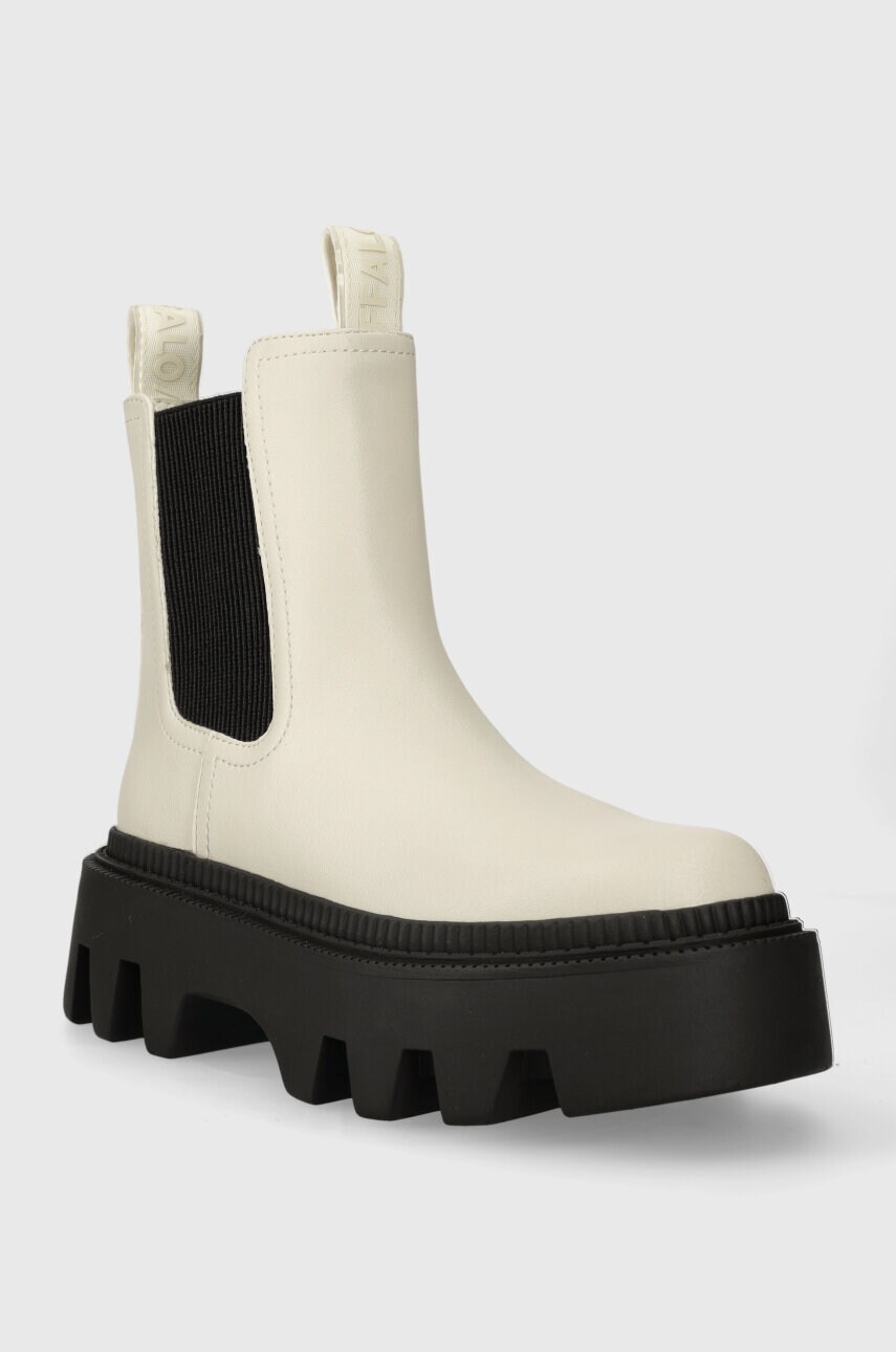 Черевики Buffalo Flora Chelsea Lo жіночі колір бежевий на платформі 1622357