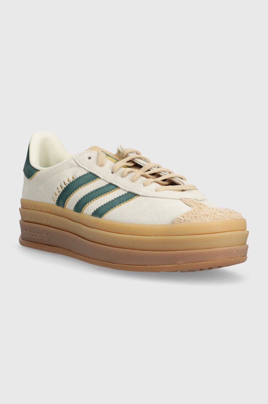 Замшеві кросівки adidas Originals Gazelle Bold колір бежевий ID7056