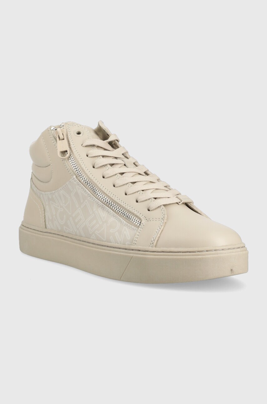 Кросівки Calvin Klein HIGH TOP LACE UP W/Z колір бежевий HM0HM01046