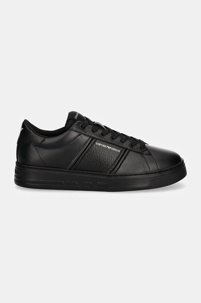 Шкіряні кросівки Emporio Armani колір чорний X4X570 XN840 K001