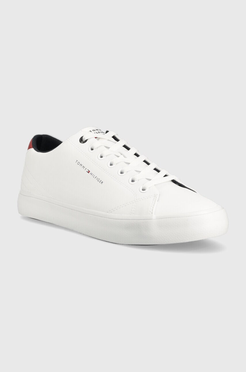 Шкіряні кросівки Tommy Hilfiger TH HI VULC CORE LOW колір білий FM0FM04687