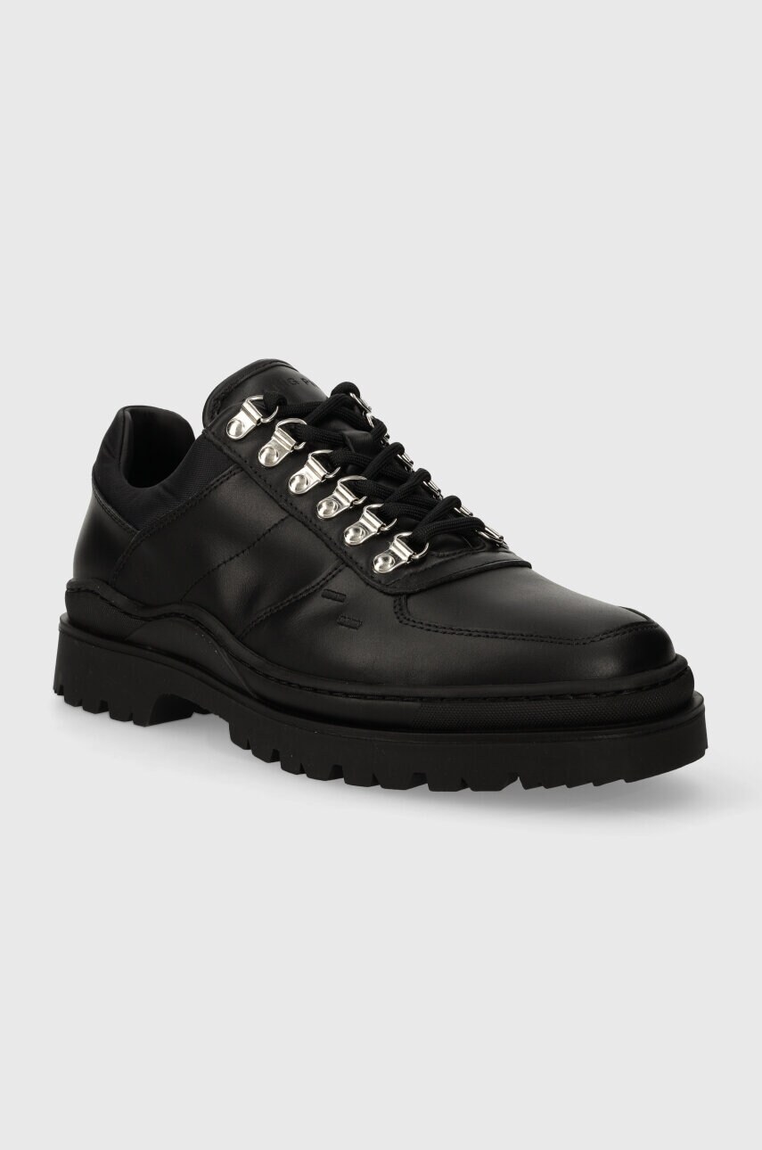 Шкіряні туфлі Filling Pieces Mountain Trail чоловічі колір чорний 64328991847