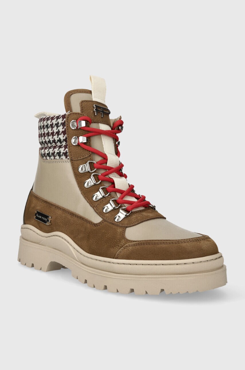 Шкіряні черевики Filling Pieces Mountain Boot Quartz чоловічі колір коричневий 63333361933