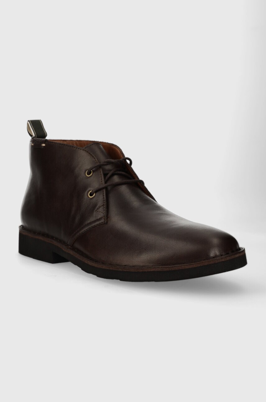 Шкіряні туфлі Polo Ralph Lauren Talan Chukka чоловічі колір коричневий 812913548003