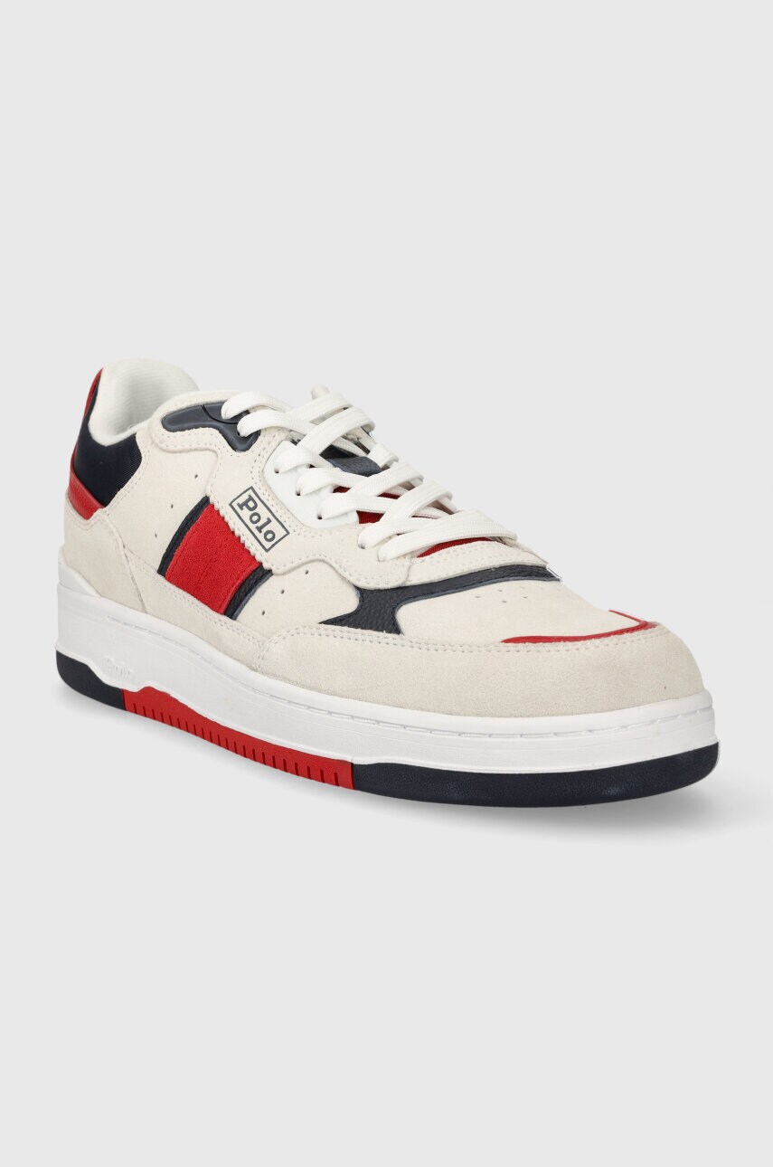 Замшеві кросівки Polo Ralph Lauren Masters Sprt колір білий 809913399003