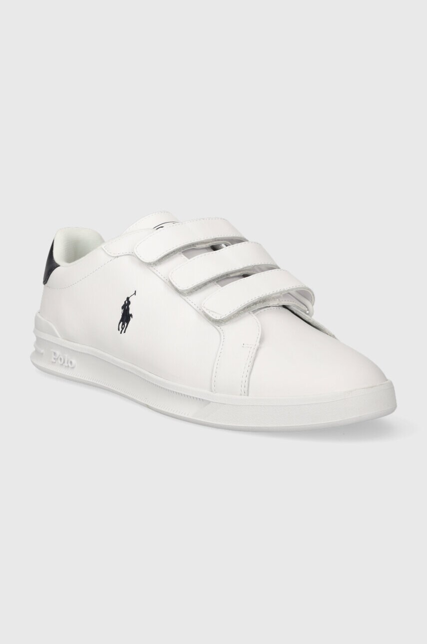 Шкіряні кросівки Polo Ralph Lauren Hrt Crt 3Str колір білий 809913461001