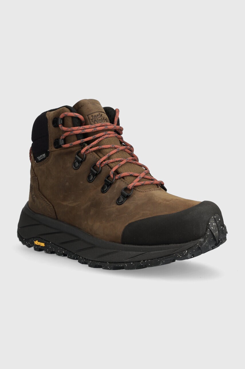 Черевики Jack Wolfskin Terraquest X Texapore Mid чоловічі колір коричневий