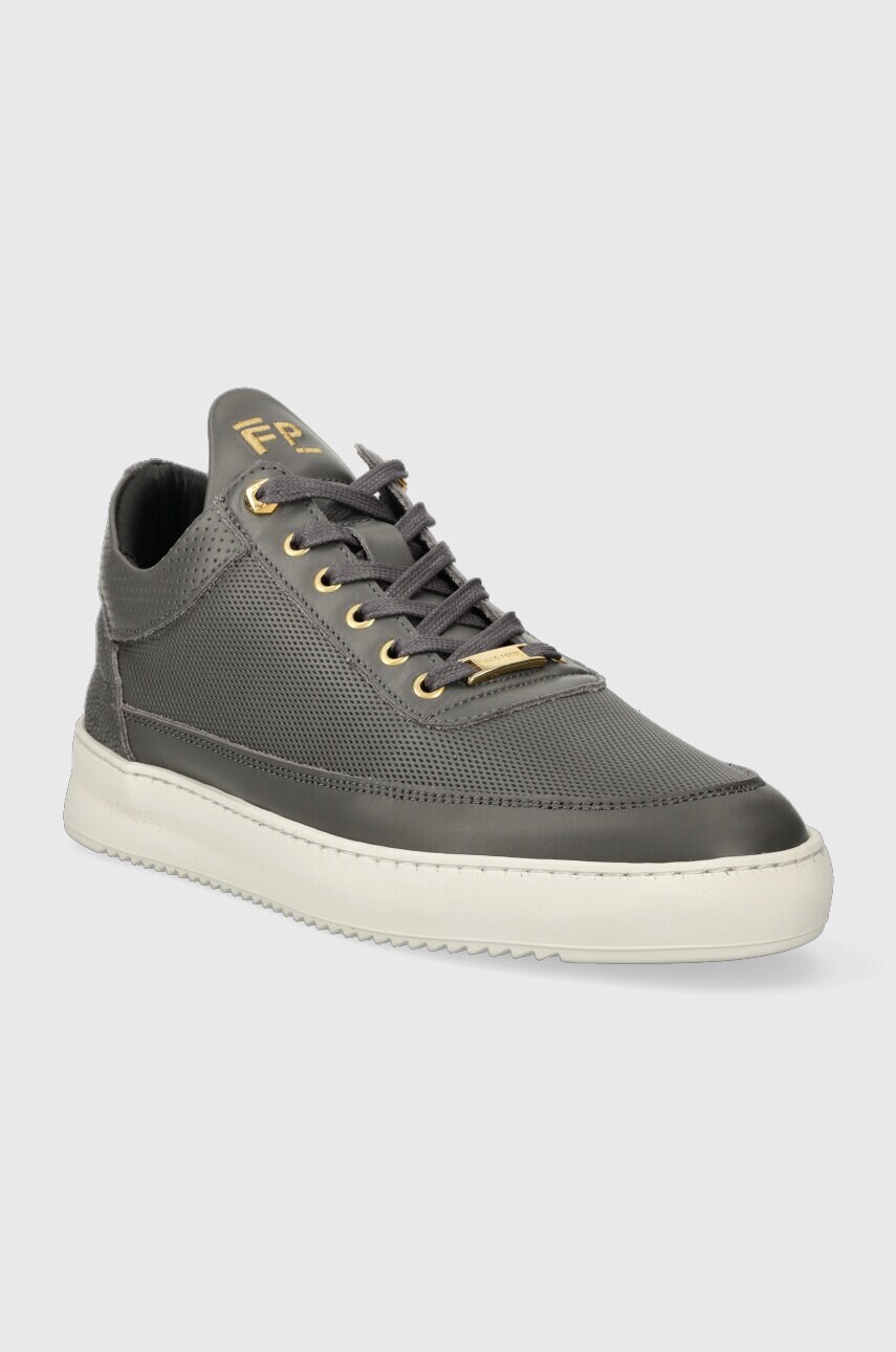 Шкіряні кросівки Filling Pieces Low Top Aten колір сірий 10126591002