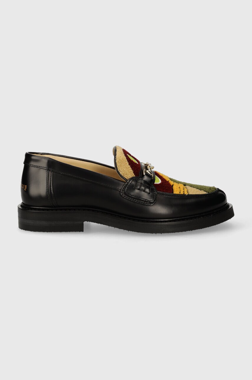 Шкіряні мокасини Filling Pieces Loafer Polido чоловічі колір чорний