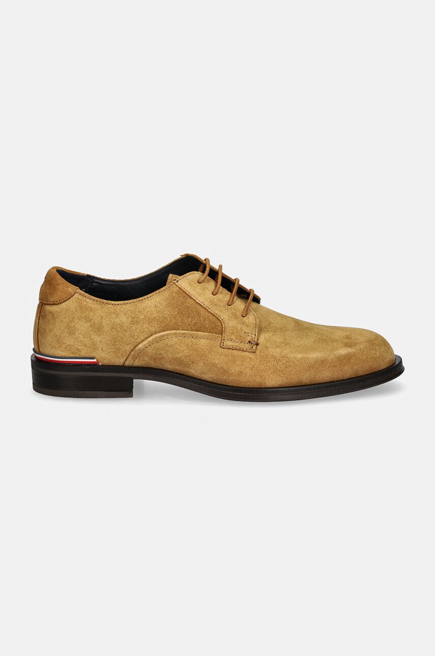 Замшеві туфлі Tommy Hilfiger CORE RWB HILFIGER SUEDE SHOE чоловічі колір синій FM0FM04868
