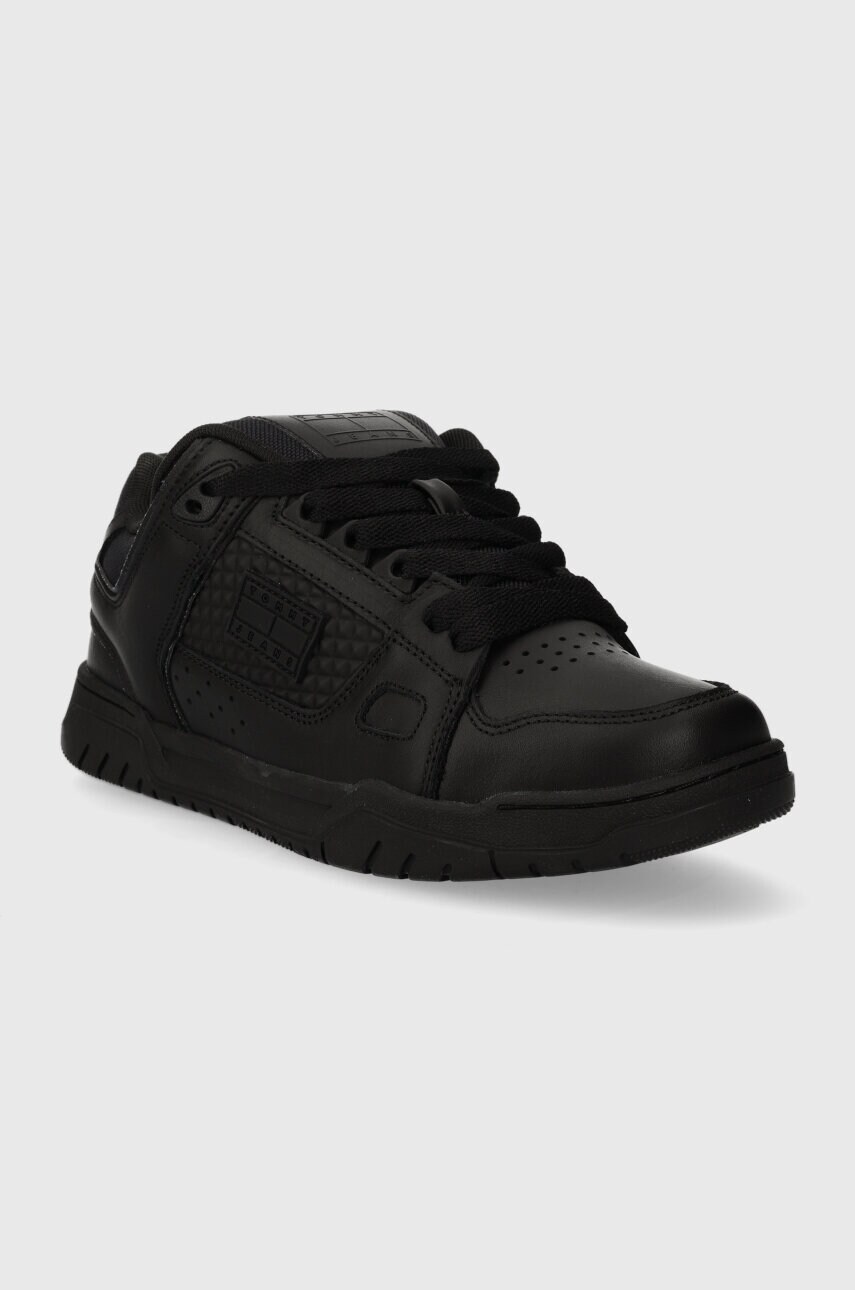 Кросівки Tommy Jeans TJM LEATHER SKATER TONGUE колір чорний EM0EM01260