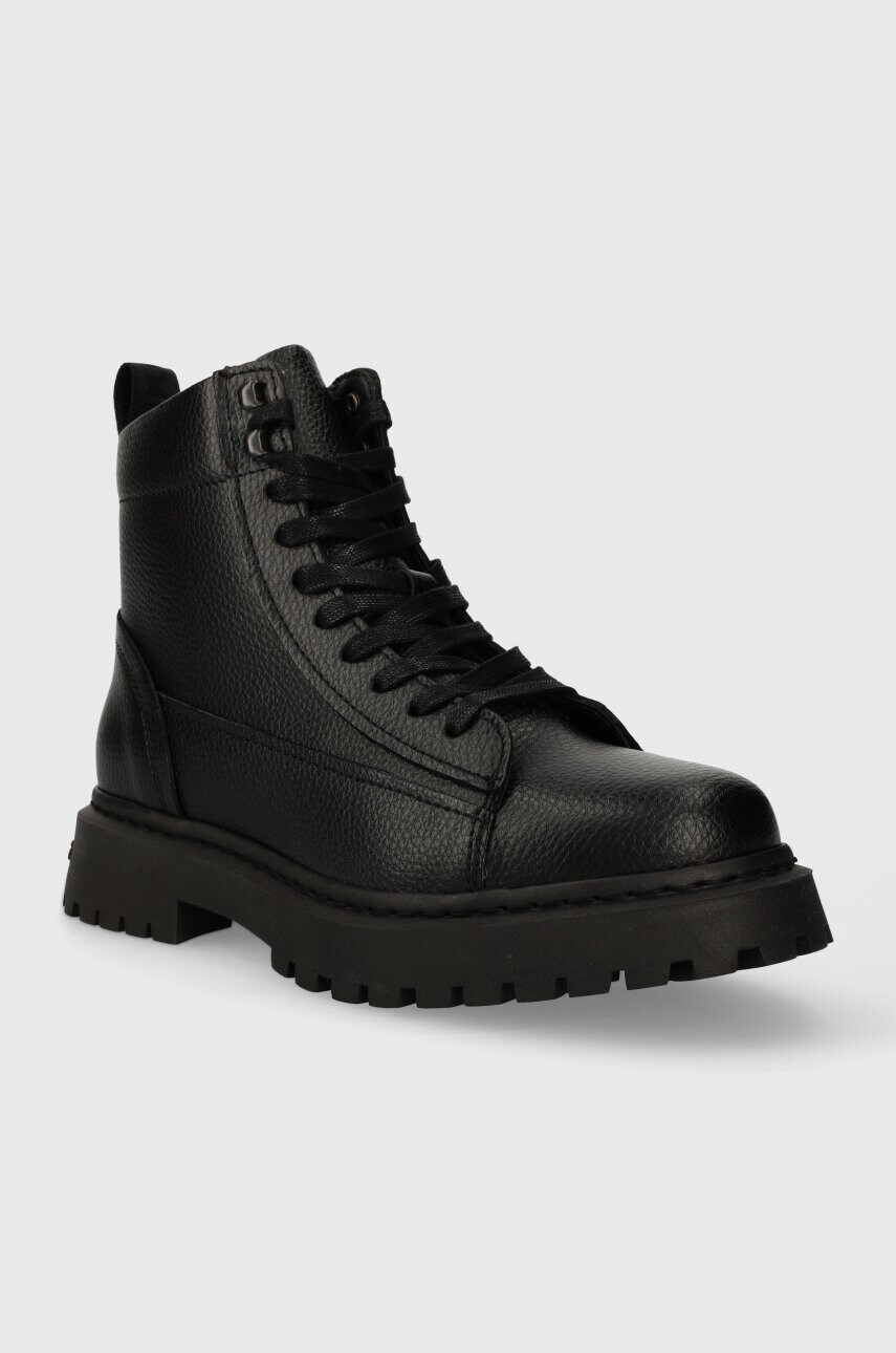 Шкіряні черевики Tommy Jeans TJM WARM LINING BOOT чоловічі колір чорний EM0EM01274