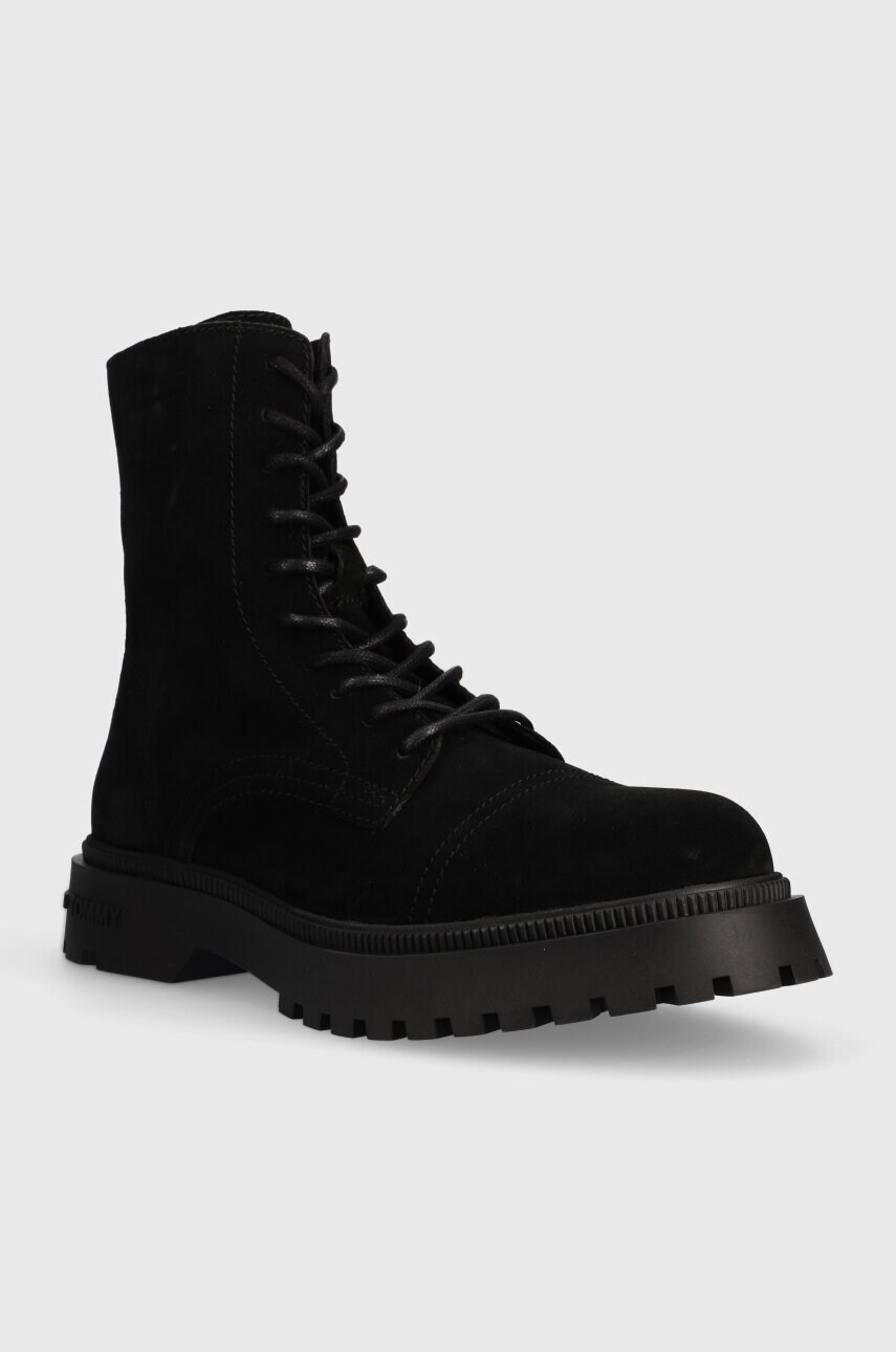 Купити Замшеві черевики Tommy Jeans TJM CASUAL BOOT SUEDE чоловічі колір чорний EM0EM01336 – головне зображення