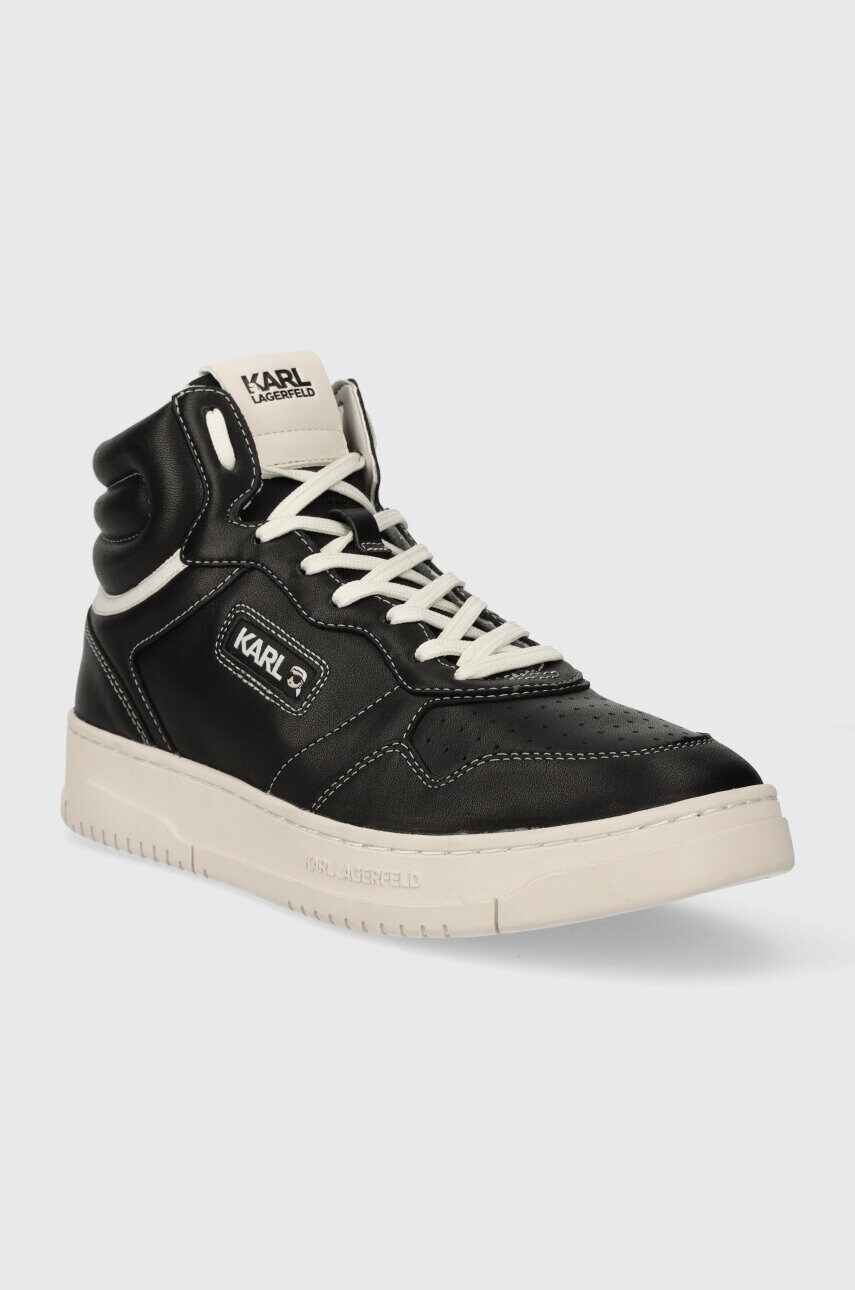 Шкіряні кросівки Karl Lagerfeld KREW KC колір чорний KL53043