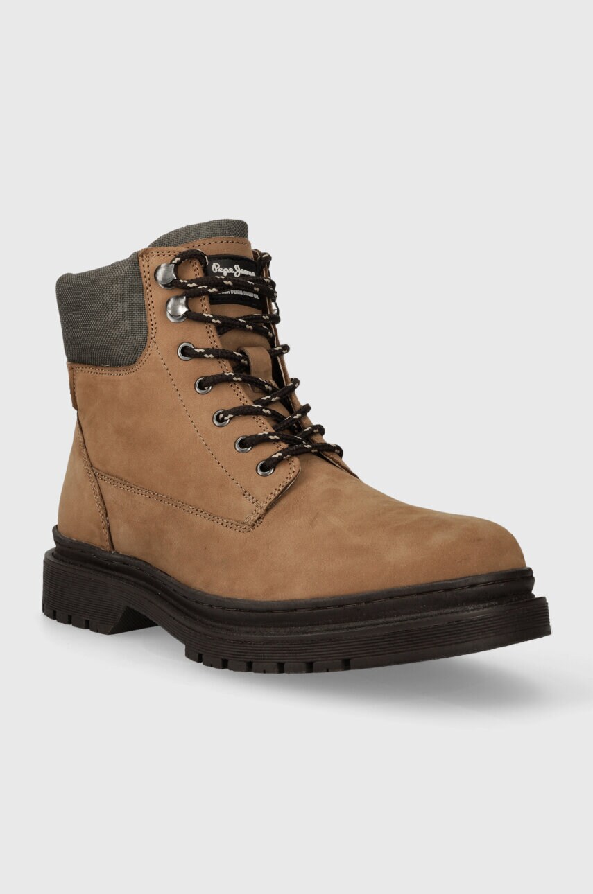 Замшеві черевики Pepe Jeans HARRY BOOT чоловічі колір коричневий PMS50236