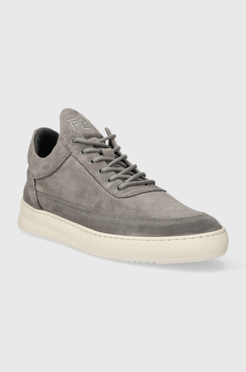Замшеві кросівки Filling Pieces Low Top Suede колір сірий 10122791002