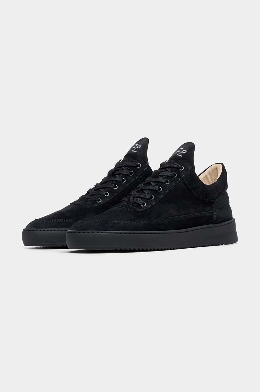 Замшеві кросівки Filling Pieces колір чорний