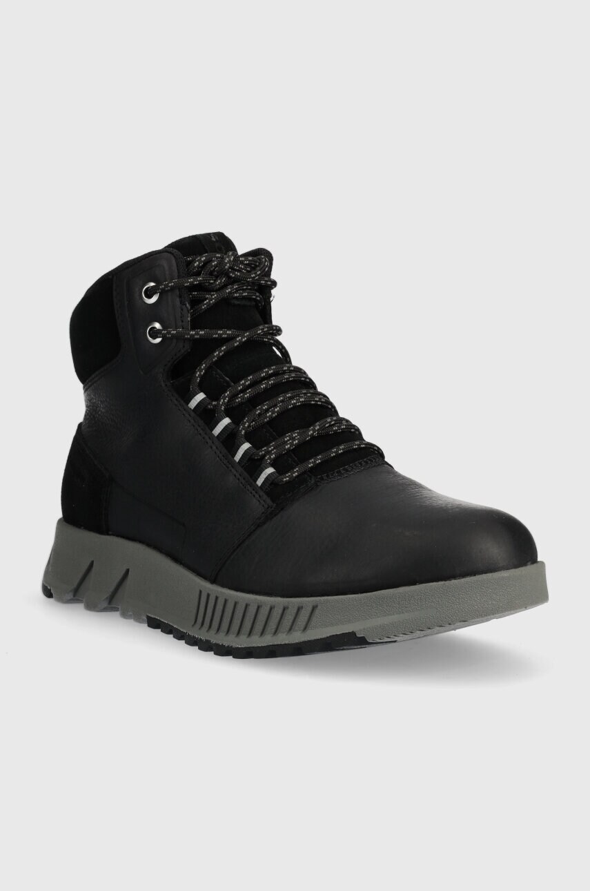 Шкіряні черевики Sorel MAC HILL LITE MID WP чоловічі колір чорний 2048841010