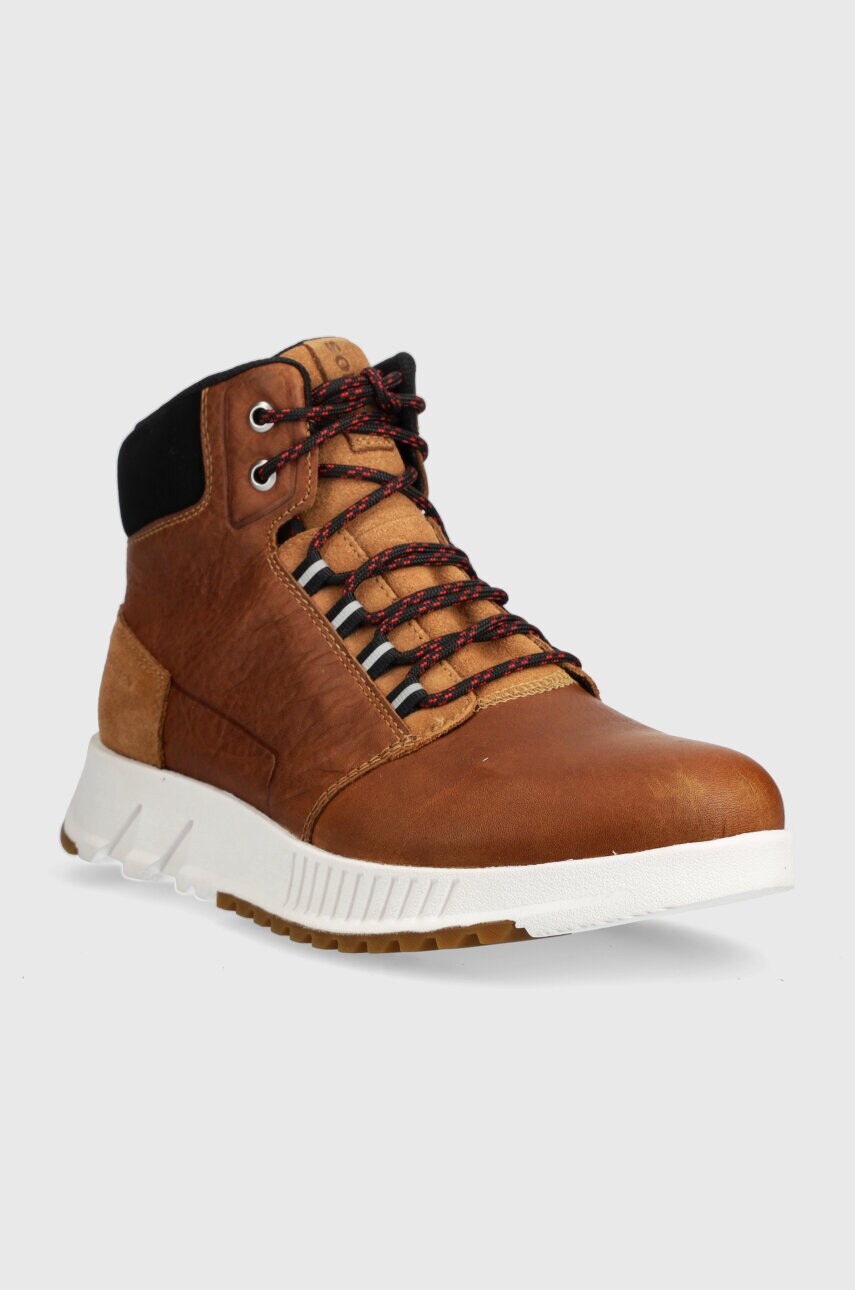 Шкіряні черевики Sorel MAC HILL LITE MID WP чоловічі колір коричневий 2048841286
