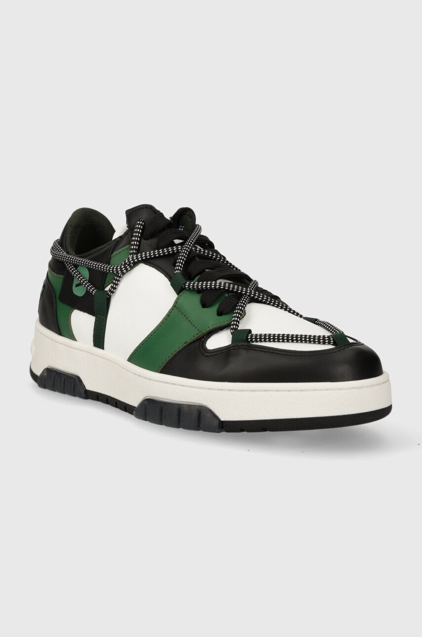 Шкіряні кросівки Off Play SORRENTO колір зелений SORRENTO WHITE BLACK GREEN