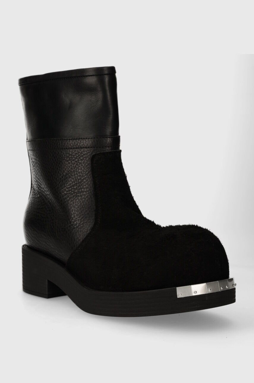 Шкіряні черевики MM6 Maison Margiela Ankle Boot чоловічі колір чорний S66WU0109
