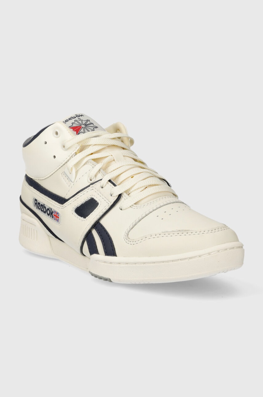 Шкіряні кросівки Reebok колір бежевий
