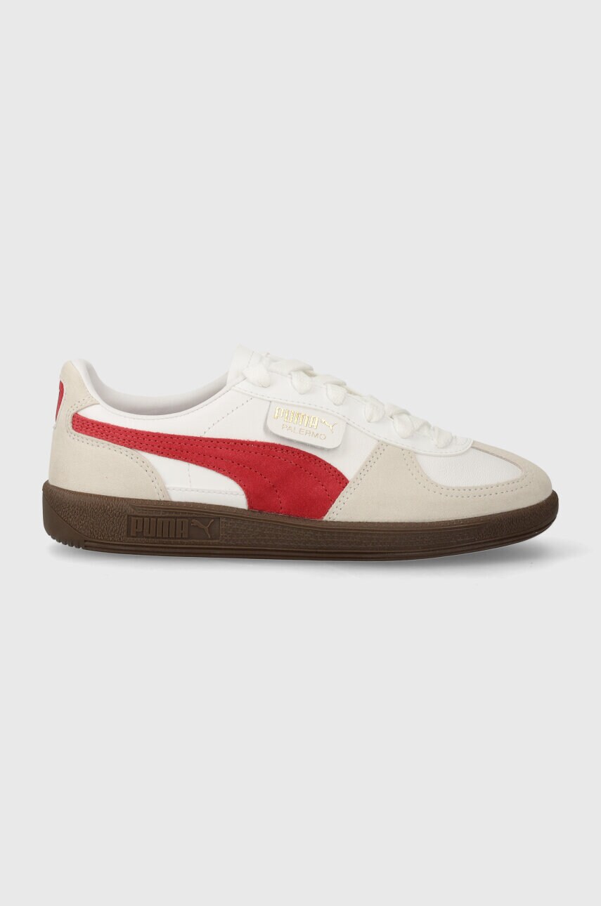 Шкіряні кросівки Puma Palermo колір білий 396464