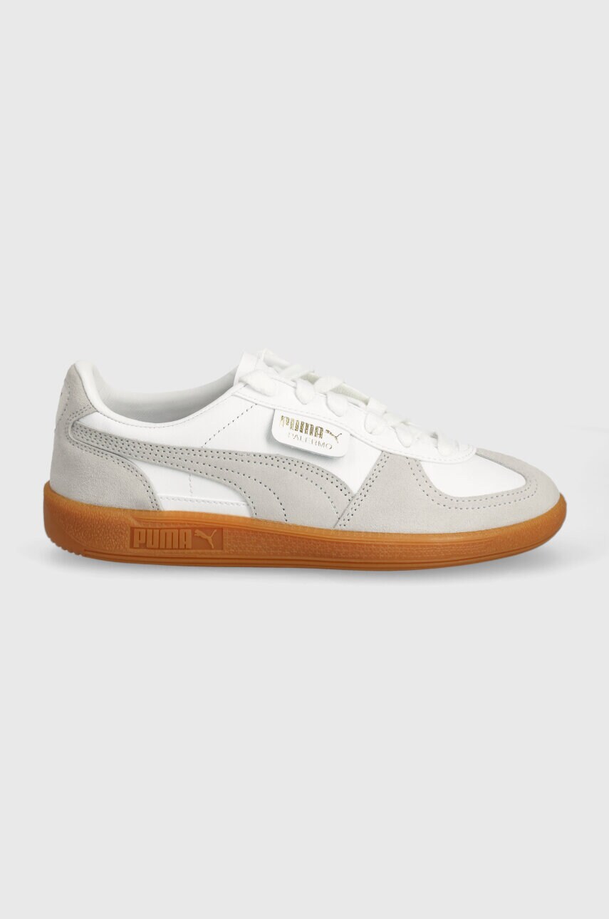 Шкіряні кросівки Puma Palermo колір білий 396464