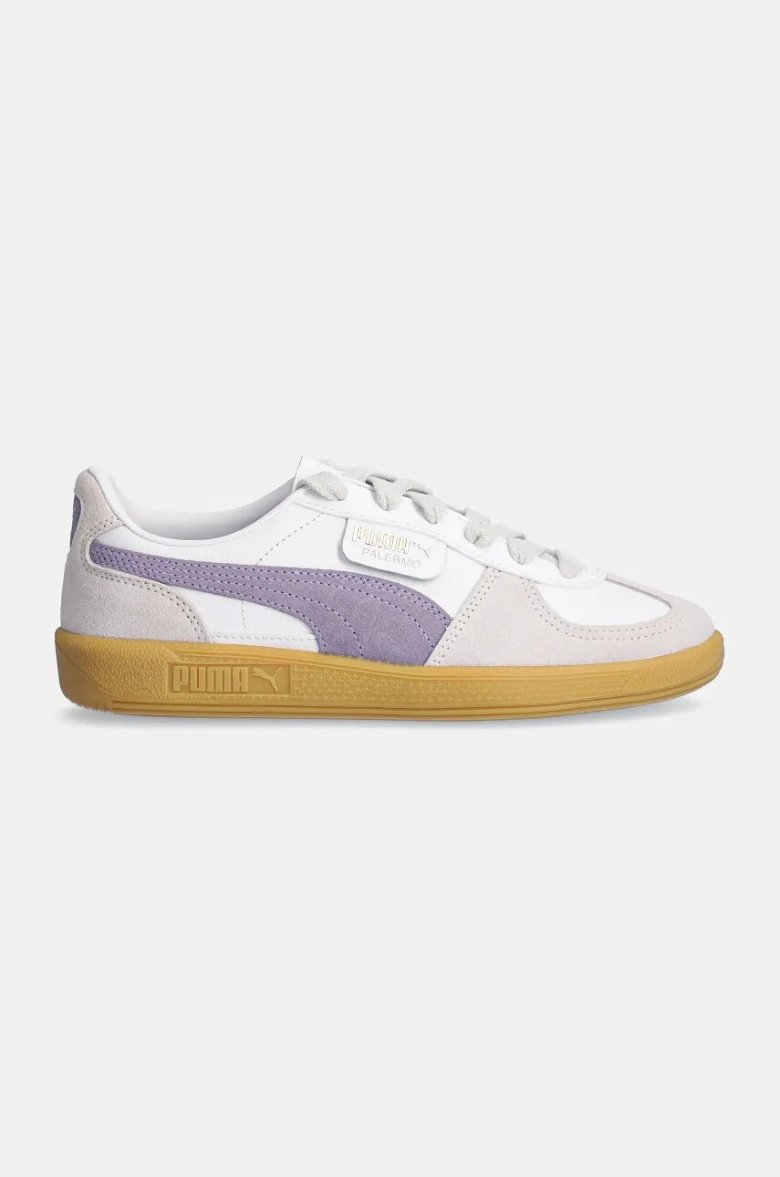 Шкіряні кросівки Puma Palermo колір фіолетовий 396464