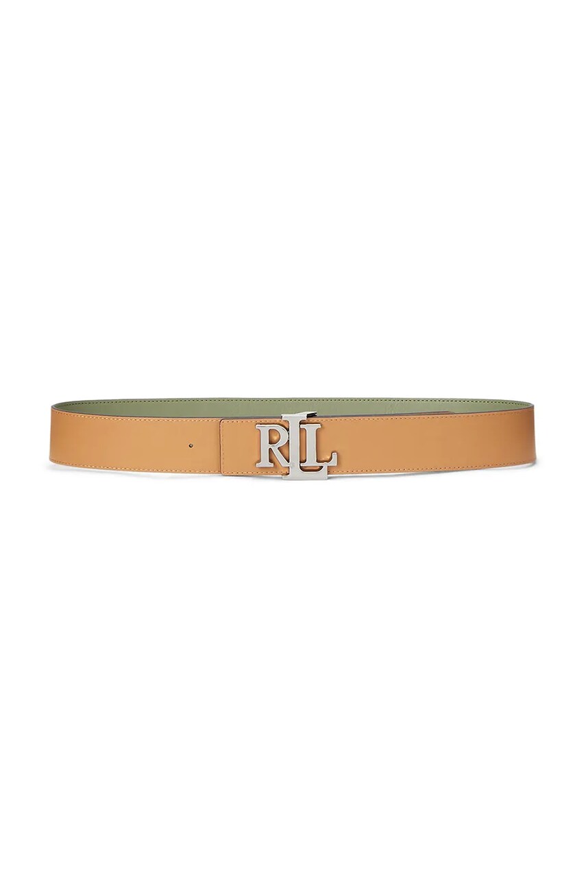 Шкіряний ремінь Lauren Ralph Lauren жіночий колір зелений 412912041