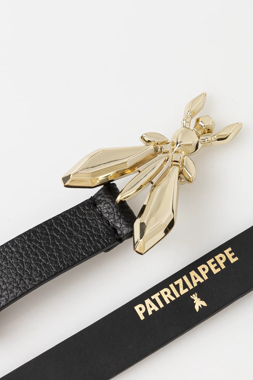 Шкіряний ремінь Patrizia Pepe жіночий колір чорний 8W0016 L001