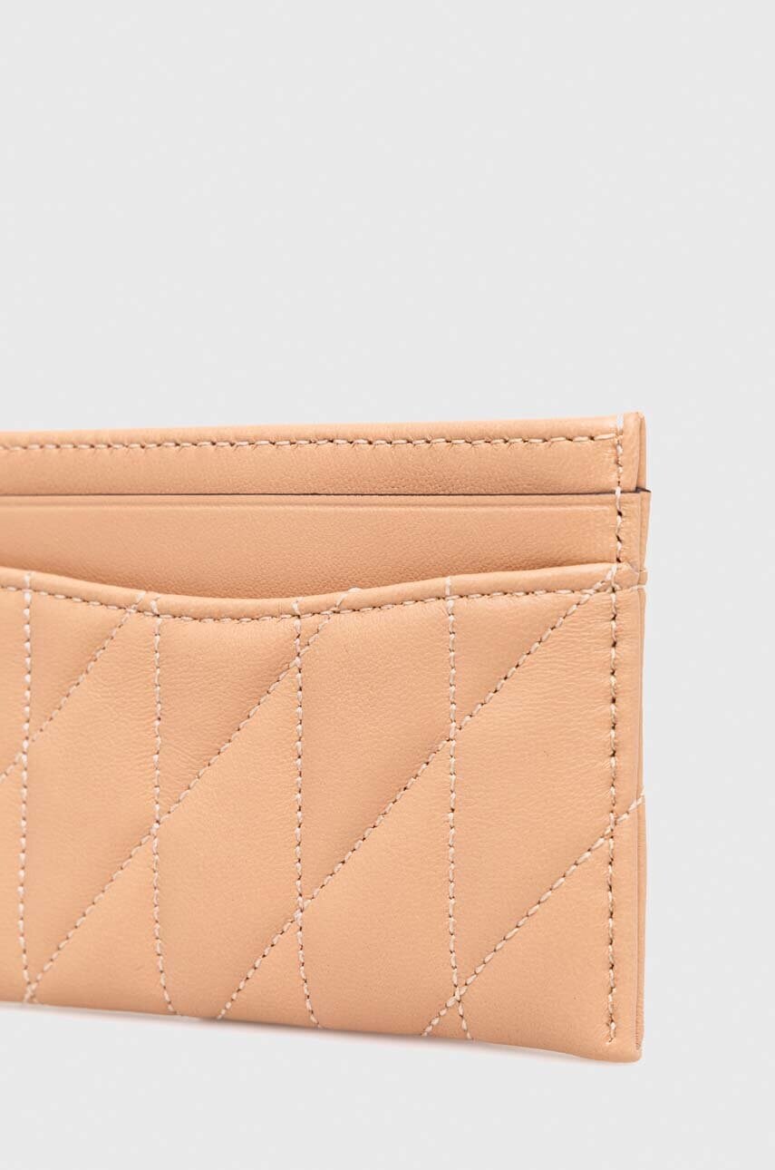 Шкіряний чохол на банківські карти Coach Essential Card Case колір бежевий