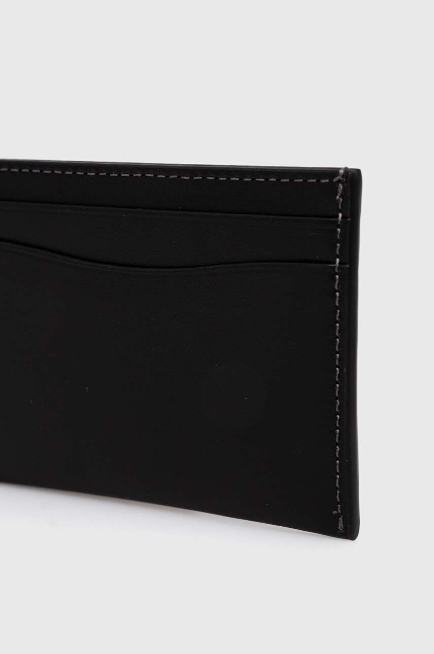 Шкіряний чохол на банківські карти Coach Essential Card Case колір чорний