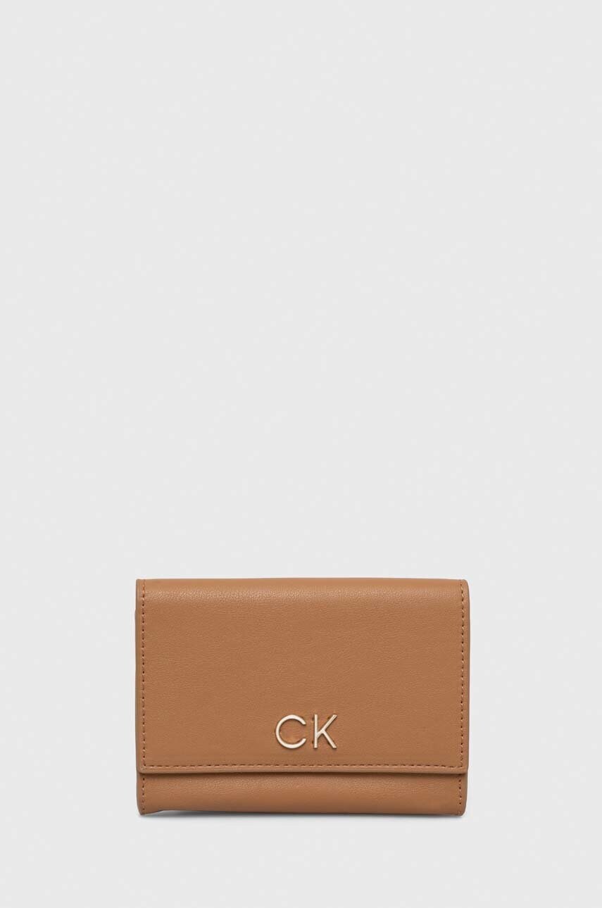 Гаманець Calvin Klein жіночий колір коричневий