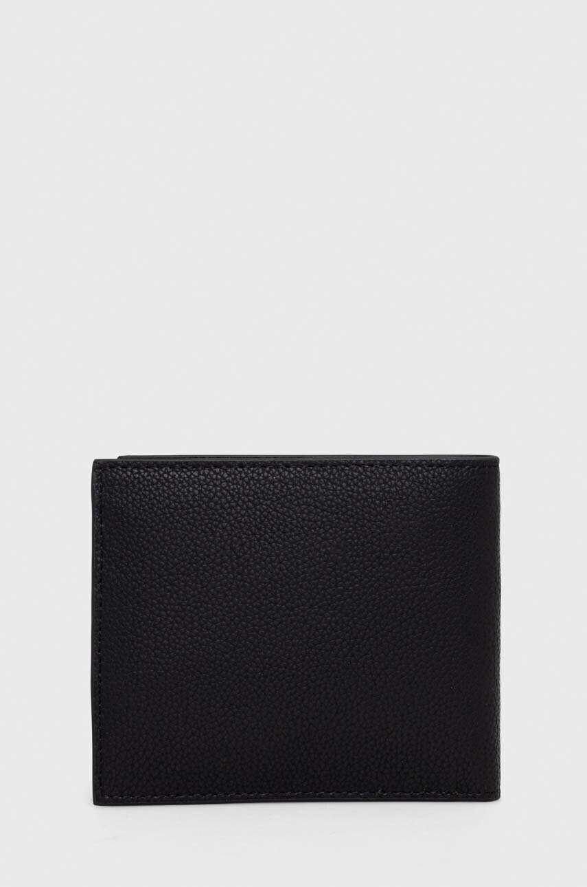 Шкіряний гаманець Armani Exchange чоловічий колір чорний