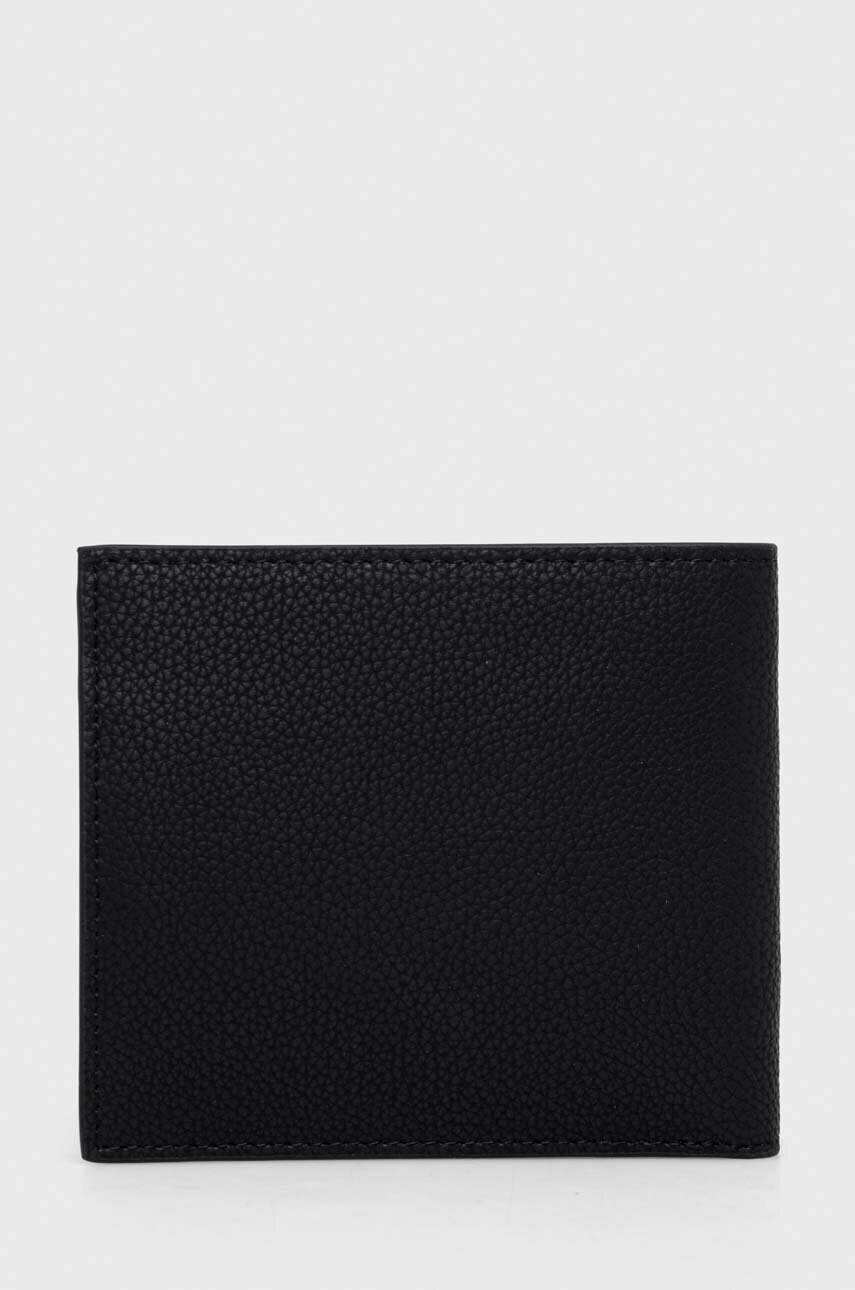 Шкіряний гаманець Armani Exchange чоловічий колір чорний