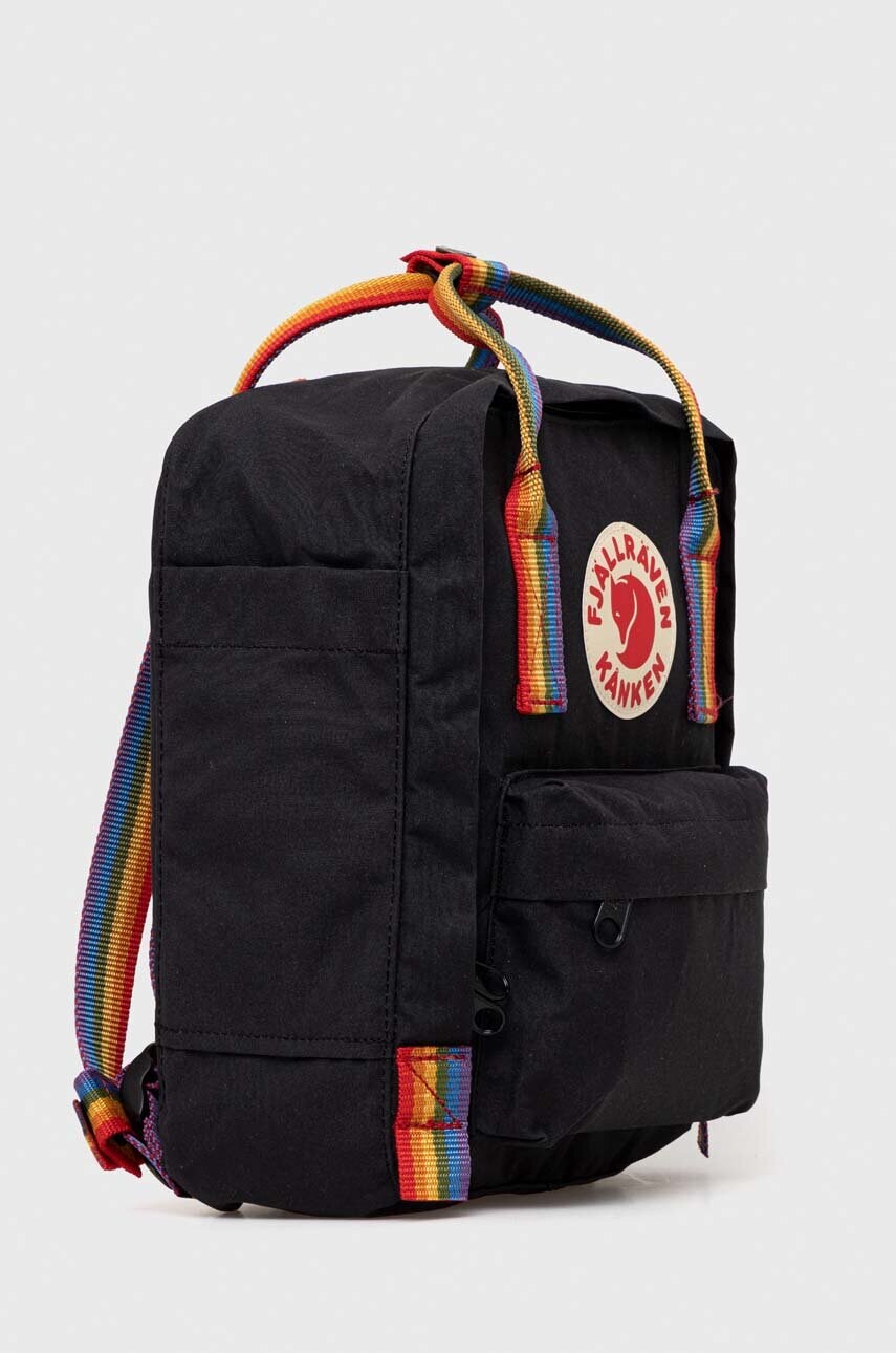 Дитячий рюкзак Fjallraven Kanken Rainbow Mini колір чорний малий візерунок