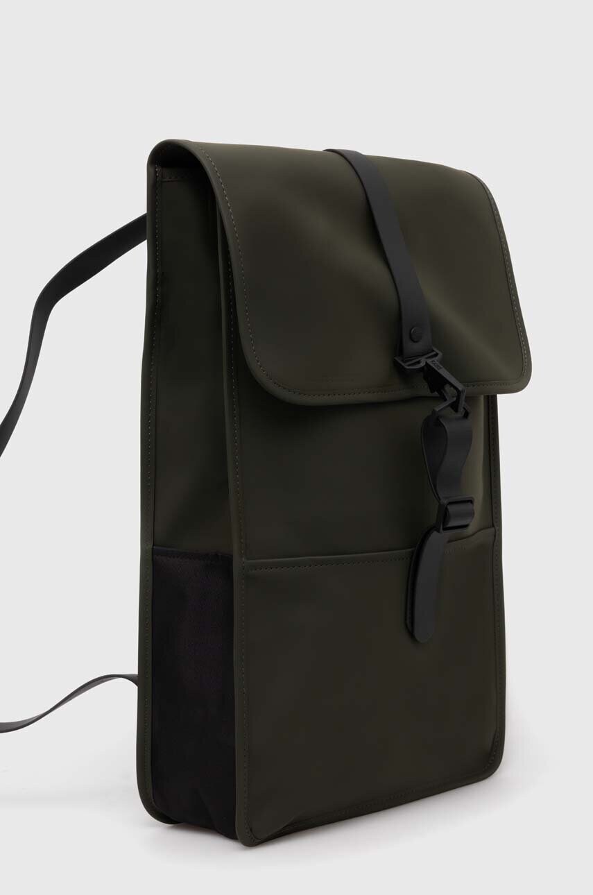 Рюкзак Rains 13000 Backpacks колір зелений великий однотонний
