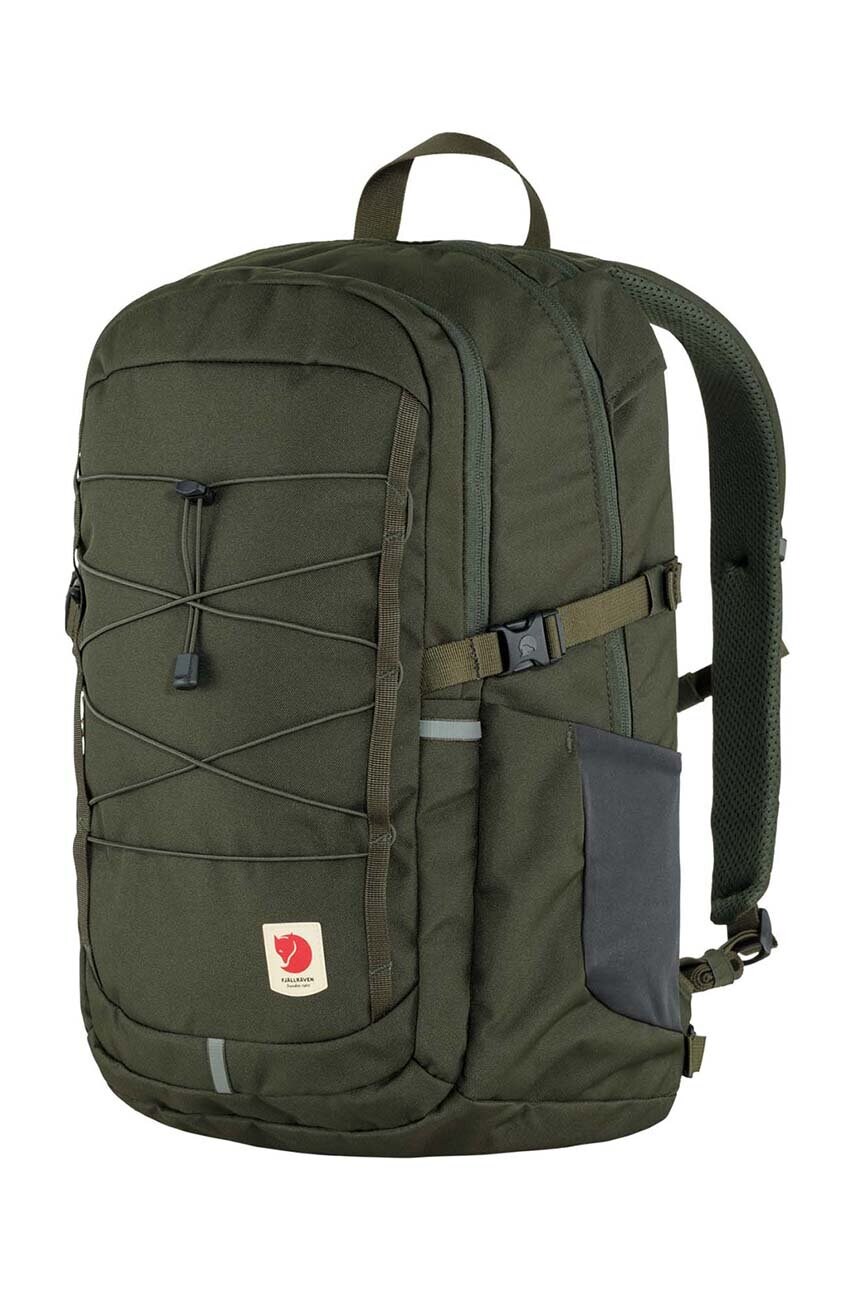 Рюкзак Fjallraven Skule 28 колір зелений великий однотонний