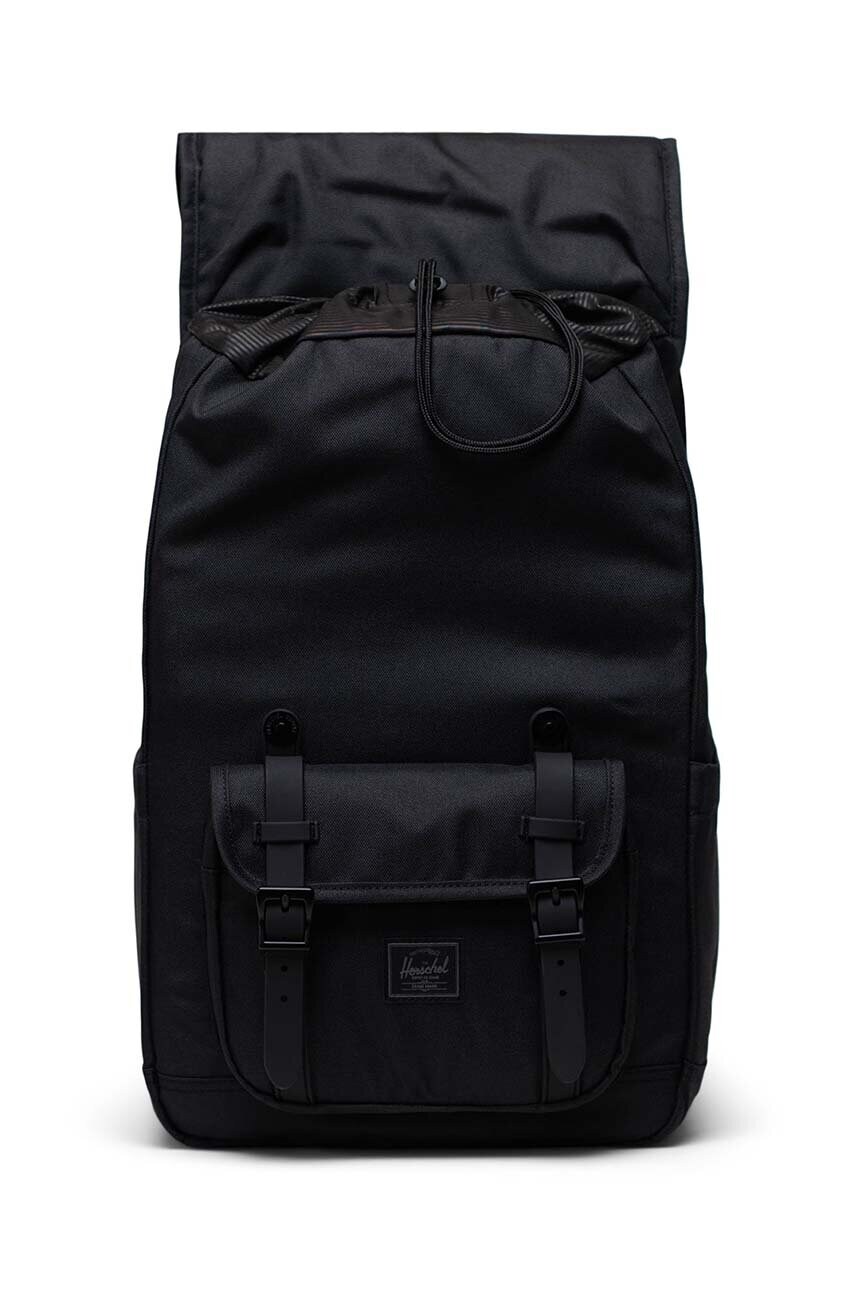 Рюкзак Herschel 11391-05881-O Little America Mid Backpack колір чорний великий однотонний