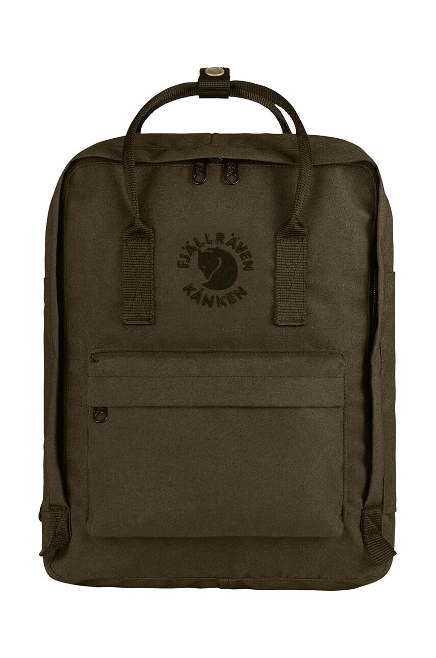 Рюкзак Fjallraven Re-Kanken колір зелений великий однотонний