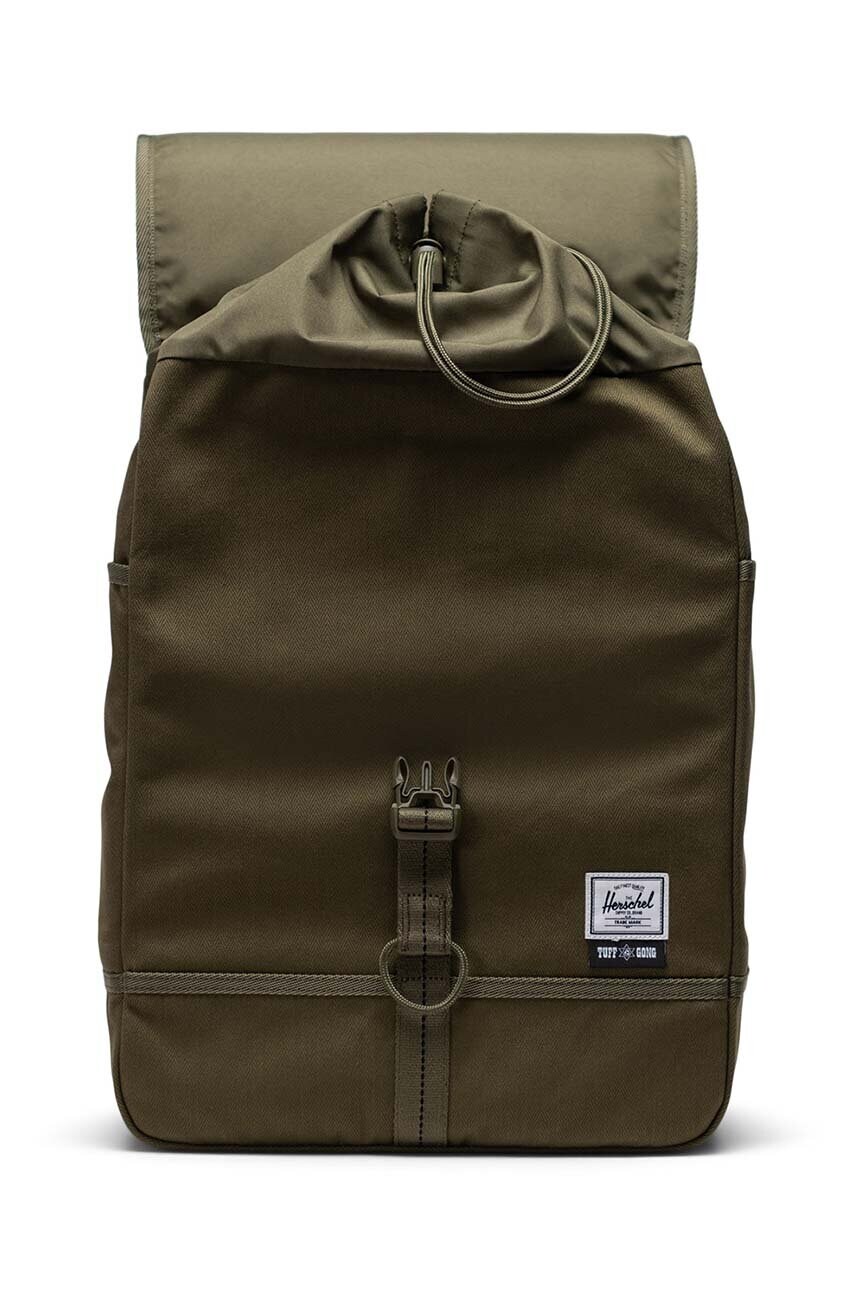Рюкзак Herschel Bob Marley колір зелений великий однотонний