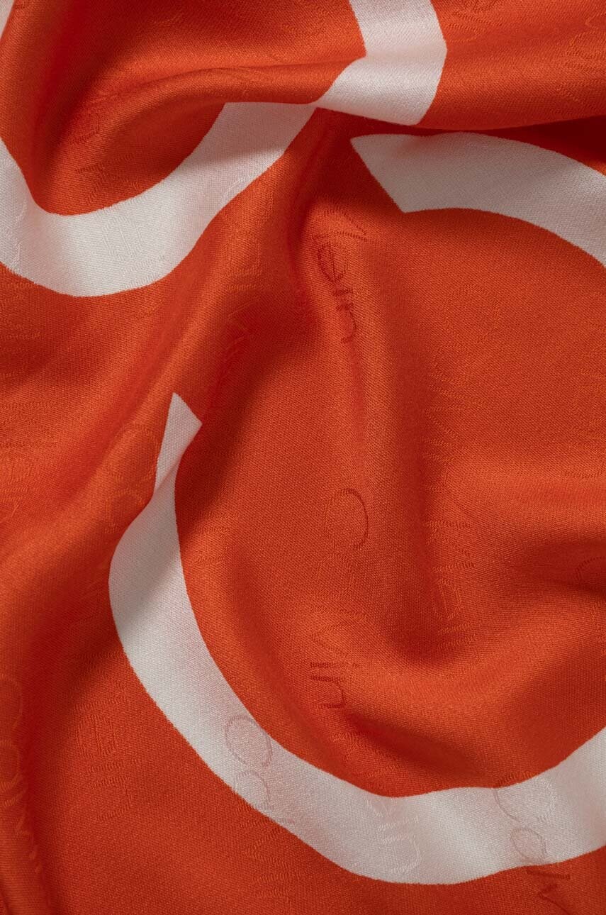 Шарф Calvin Klein жіночий колір помаранчевий візерунок