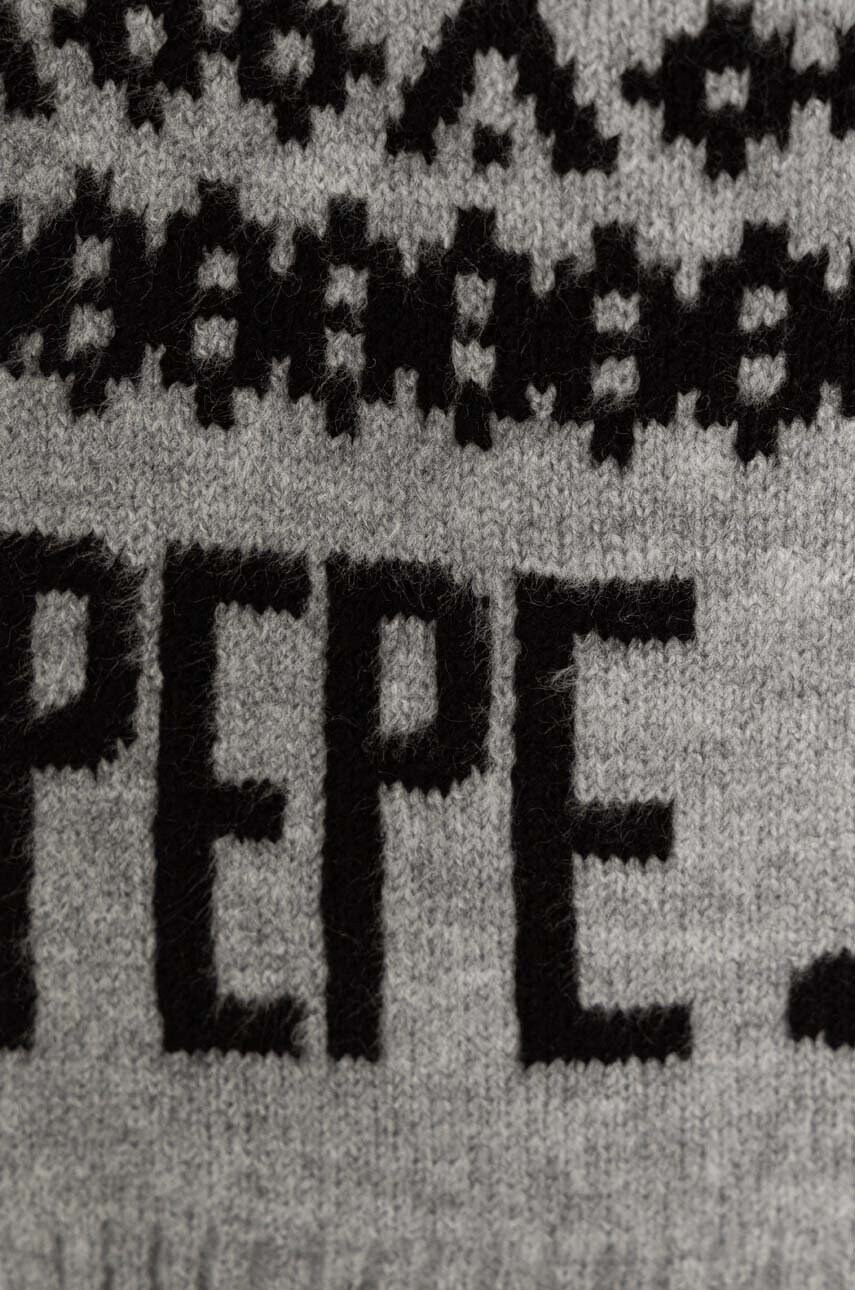 Шарф Pepe Jeans жіночий колір сірий візерунок