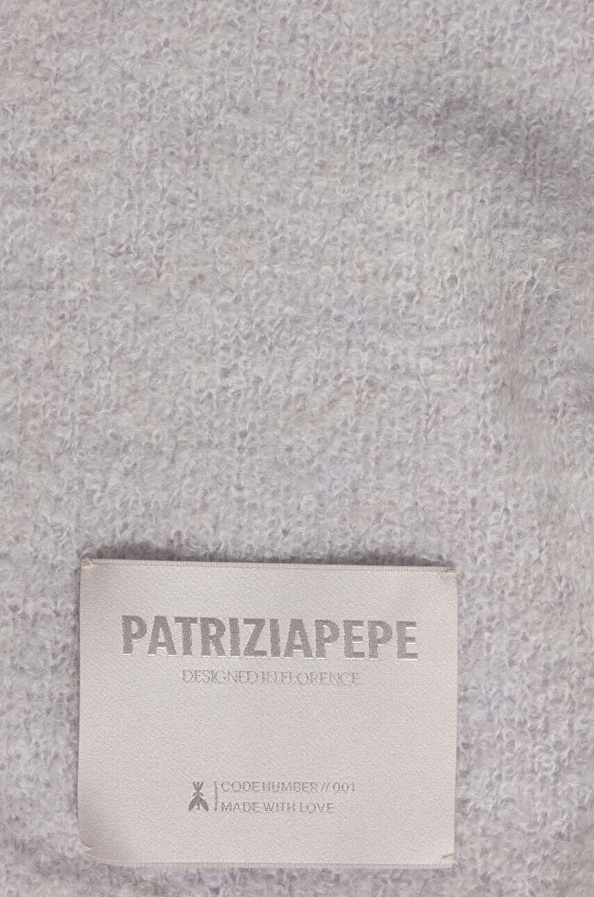 Вовняний шарф Patrizia Pepe колір фіолетовий однотонний