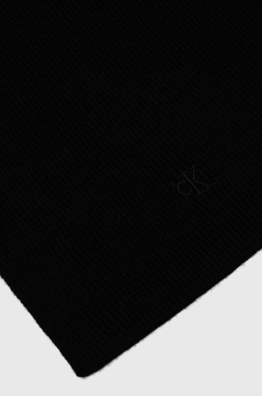 Шарф з домішкою вовни Calvin Klein Jeans колір чорний однотонний