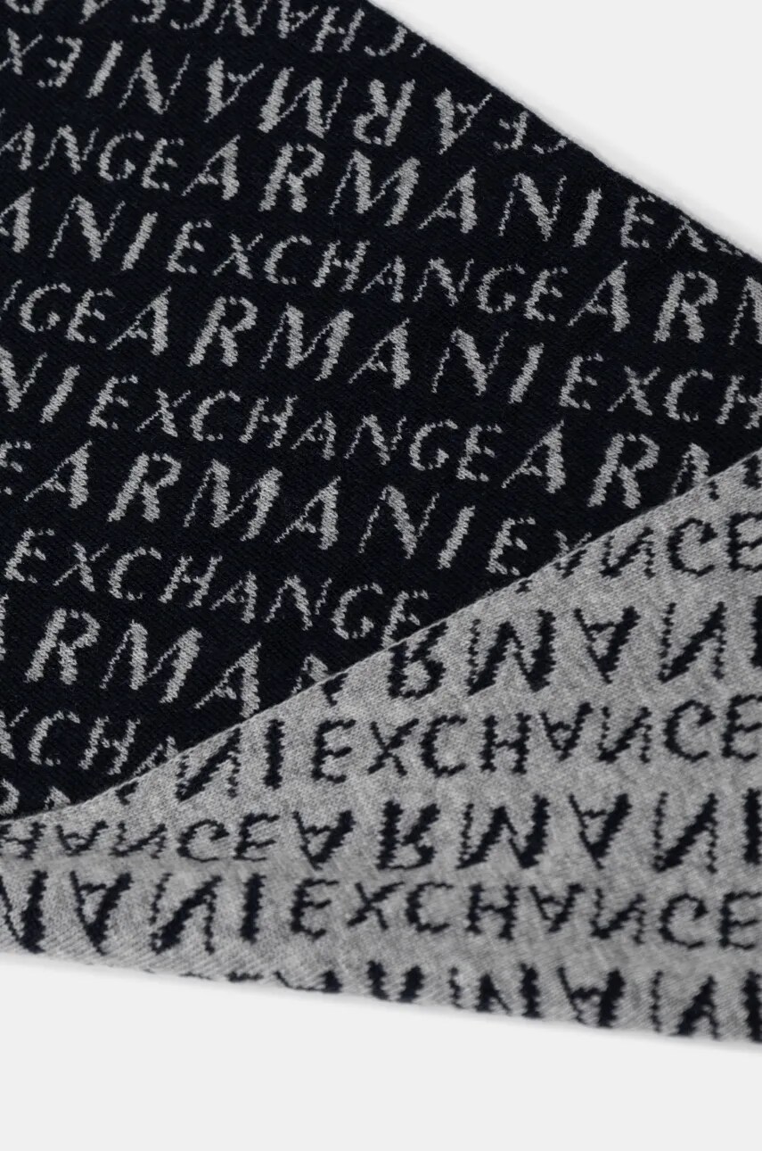 Шарф Armani Exchange чоловічий колір синій візерунок 954650 CC312