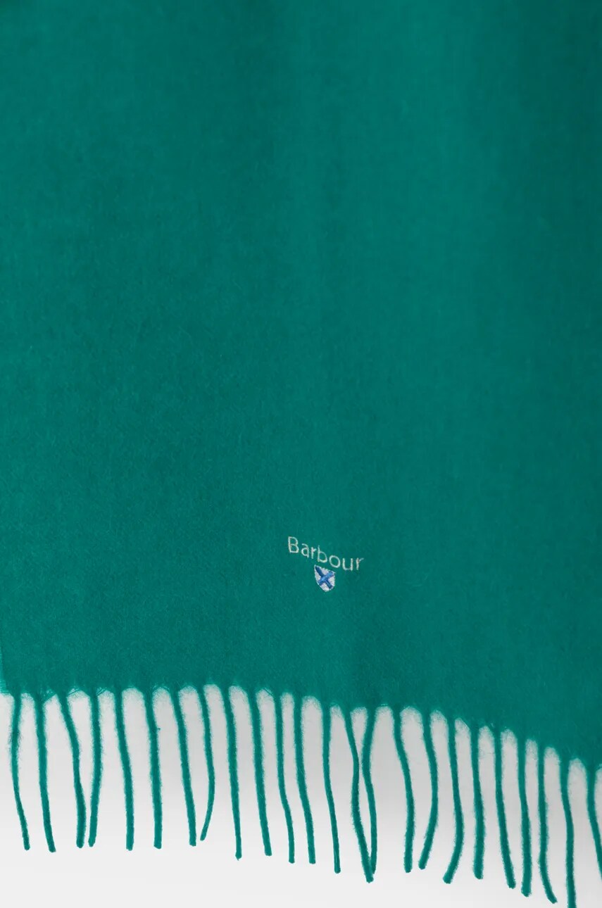 Вовняний шарф Barbour однотонний